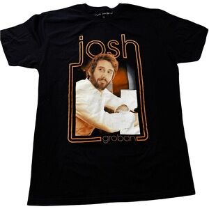 Josh Groban Black Graphic T-Shirt Size Large BNWOT Music Fan Casual Tee Top
